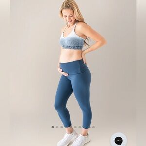 Kindred Bravely Martina Maternity & Postpartum Support Crop Leggings - Storm